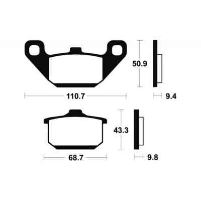 Plaquettes de frein TECNIUM Performance métal fritté - MF57