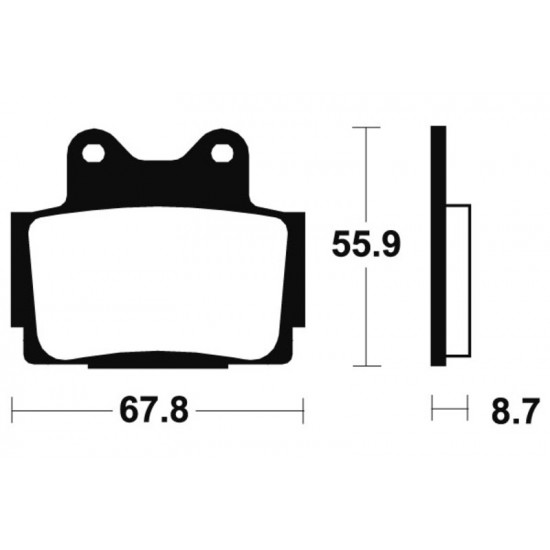 Plaquettes de frein TECNIUM Performance métal fritté - MF70