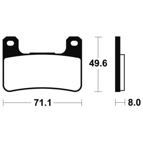 Plaquettes de frein TECNIUM Racing métal fritté carbone - MCR306