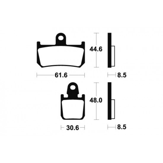 Plaquettes de frein TECNIUM Racing métal fritté carbone - MCR339