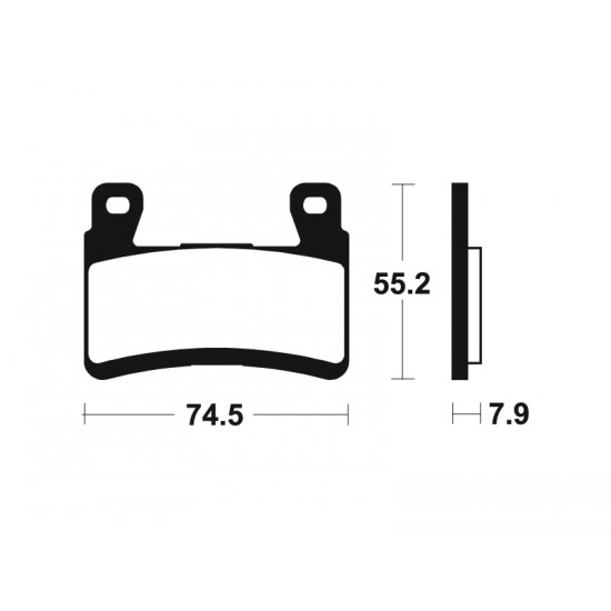 Plaquettes de frein TECNIUM Racing métal fritté carbone - MCR394