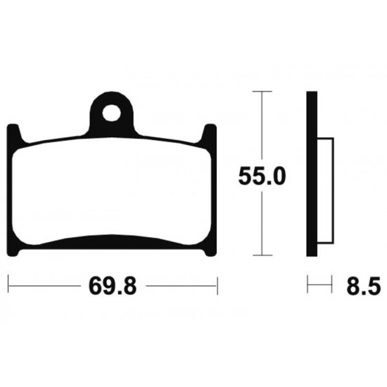 Plaquettes de frein TECNIUM Racing métal fritté carbone - MCR124