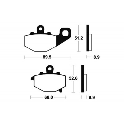 Plaquettes de frein TECNIUM Performance métal fritté - MR187