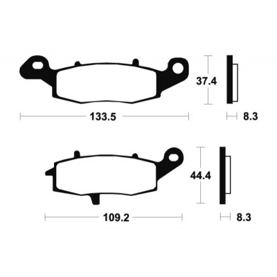 Plaquettes de frein TECNIUM Performance métal fritté - MR204