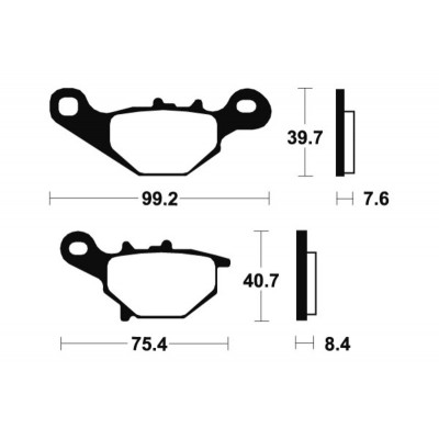 Plaquettes de frein TECNIUM MX/Quad métal fritté - MO202