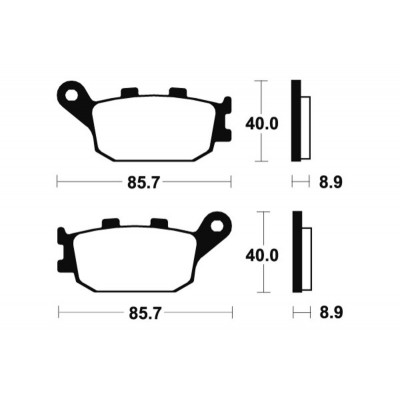 Plaquettes de frein TECNIUM Performance métal fritté - MR157