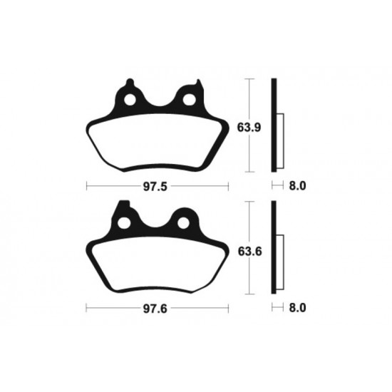 Plaquettes de frein TECNIUM Performance métal fritté - MR346