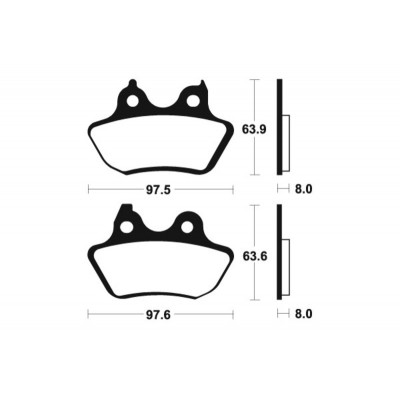 Plaquettes de frein TECNIUM Performance métal fritté - MR346