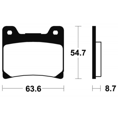 Plaquettes de frein TECNIUM Performance métal fritté - MR55