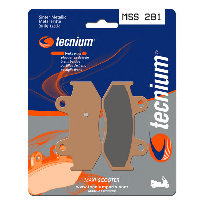 Plaquettes de frein TECNIUM Maxi Scooter métal fritté - MSS281