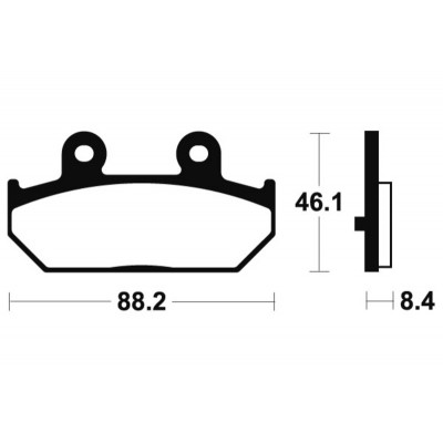 Plaquettes de frein TECNIUM Maxi Scooter métal fritté - MSS304