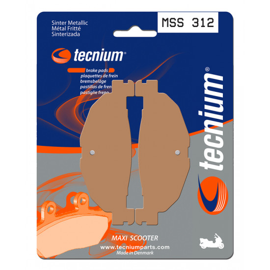 Plaquettes de frein TECNIUM Maxi Scooter métal fritté - MSS312