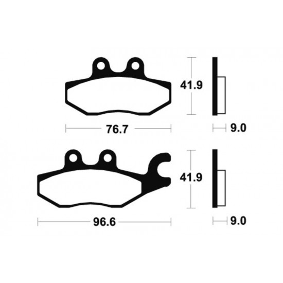 Plaquettes de frein TECNIUM Maxi Scooter métal fritté - MSS318