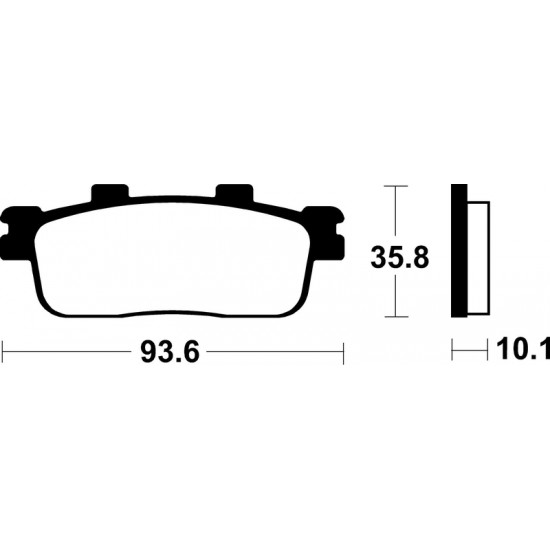 Plaquettes de frein TECNIUM Maxi Scooter métal fritté - MSS347