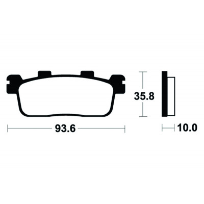 Plaquettes de frein TECNIUM Maxi Scooter métal fritté - MSS363