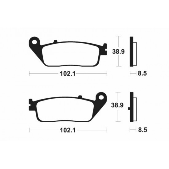 Plaquettes de frein TECNIUM Maxi Scooter métal fritté - MSS383