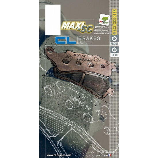 Plaquettes de frein CL BRAKES Maxi Scooter métal fritté - 3108MSC