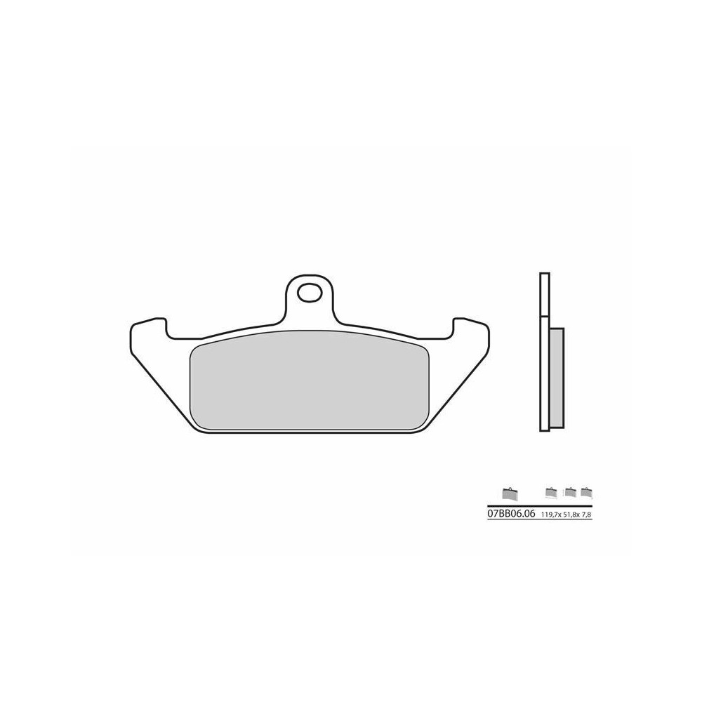 Plaquettes de frein BREMBO route carbone céramique - 07BB0606