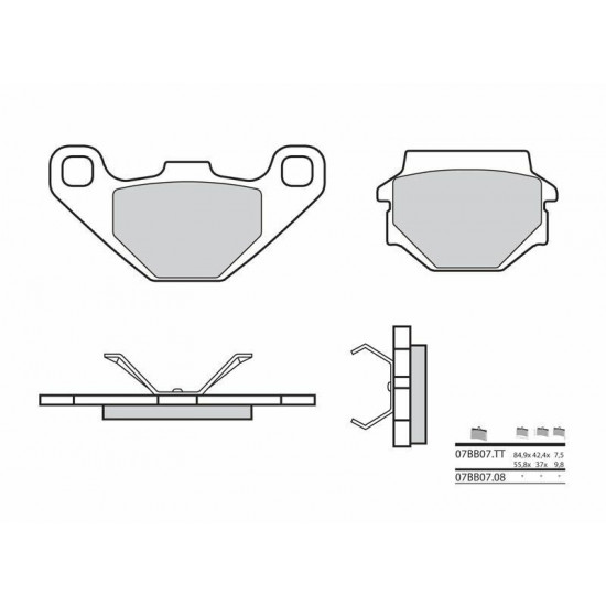 Plaquettes de frein BREMBO route carbone céramique - 07BB0708