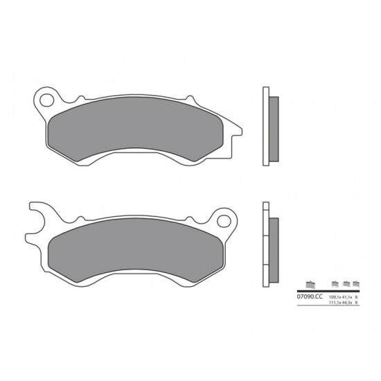 Plaquettes de frein BREMBO Scooter carbone céramique - 07090CC