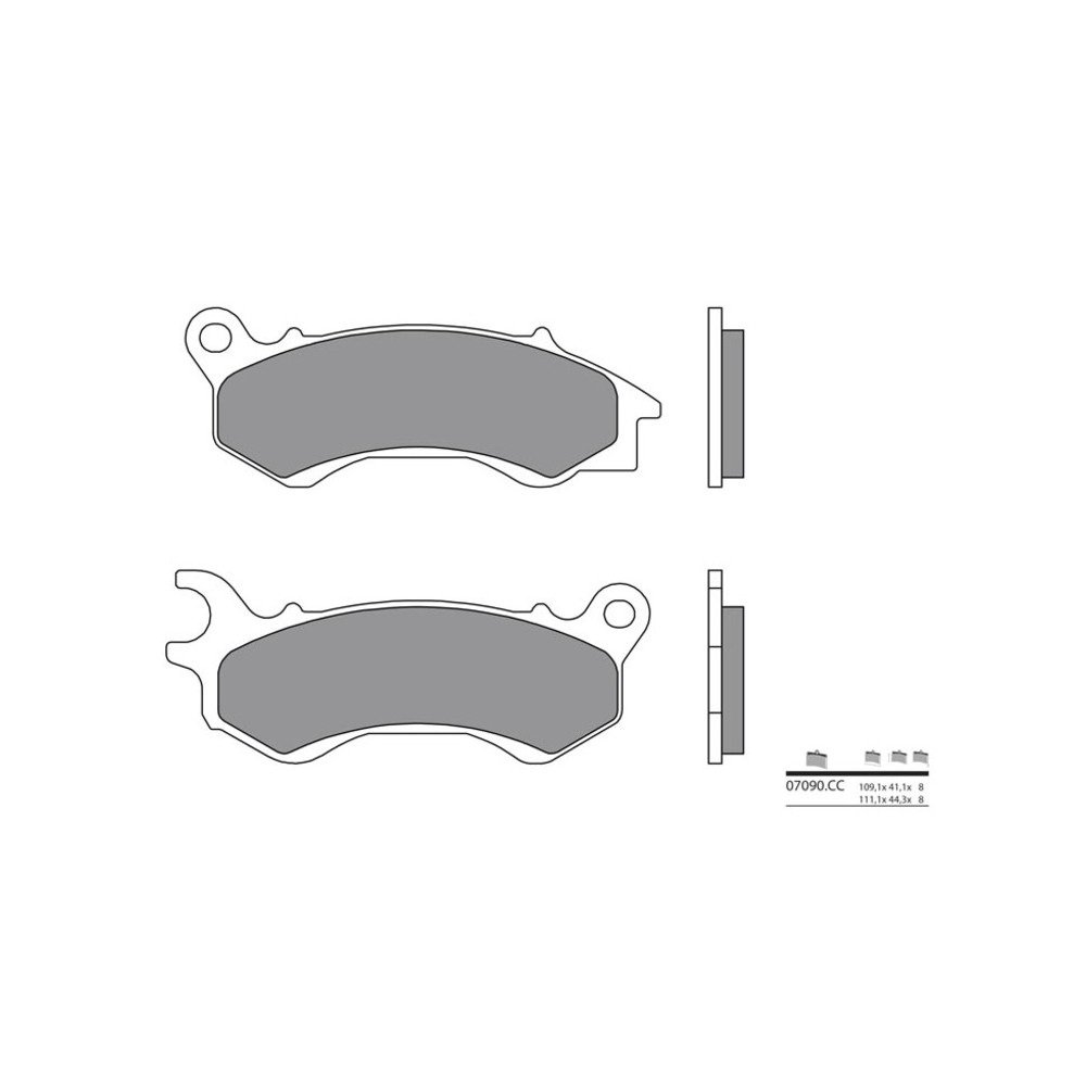 Plaquettes de frein BREMBO Scooter carbone céramique - 07090CC