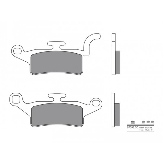 Plaquettes de frein BREMBO Scooter carbone céramique - 07093CC