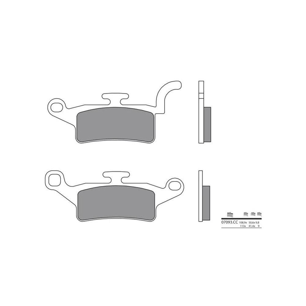 Plaquettes de frein BREMBO Scooter carbone céramique - 07093CC