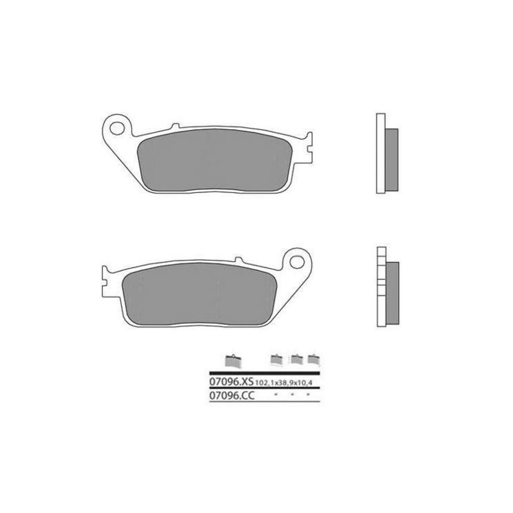 Plaquettes de frein BREMBO Scooter carbone céramique - 07096CC