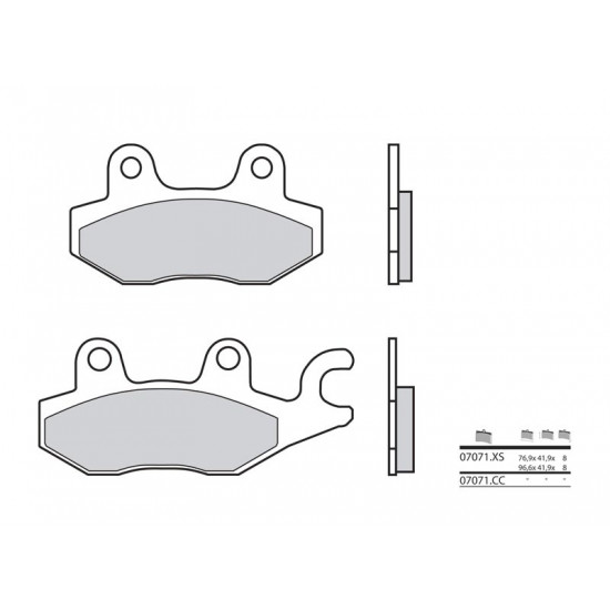 Plaquettes de frein BREMBO Scooter carbone céramique - 07071CC