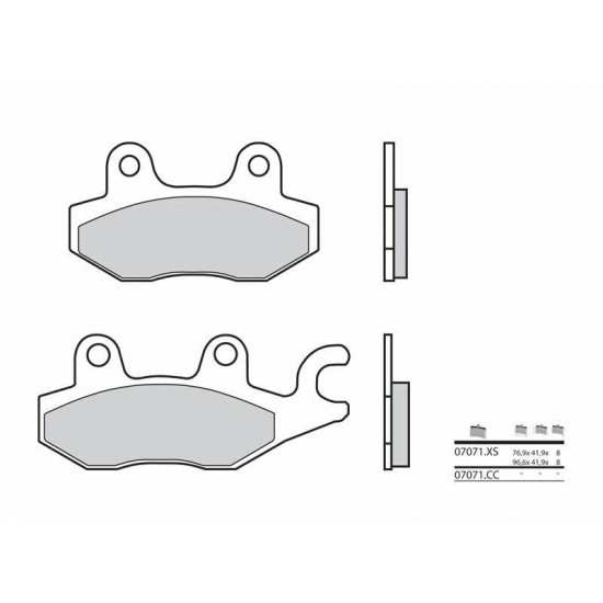 Plaquettes de frein BREMBO Scooter métal fritté - 07071XS