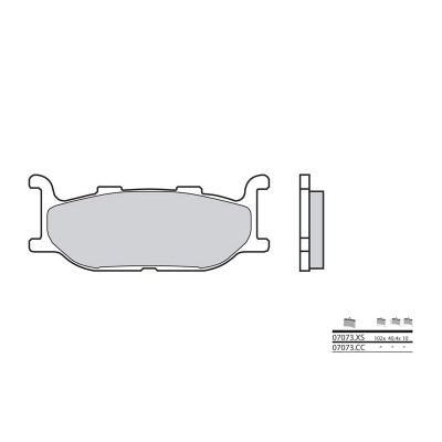 Plaquettes de frein BREMBO Scooter métal fritté - 07073XS