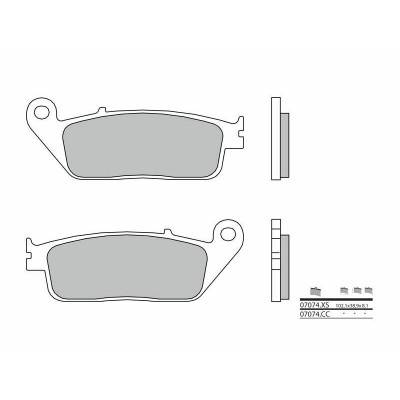 Plaquettes de frein BREMBO Scooter carbone céramique - 07074CC