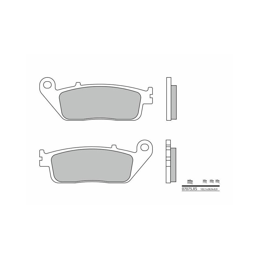 Plaquettes de frein BREMBO Scooter métal fritté - 07075XS