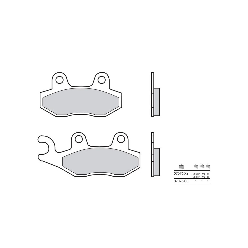 Plaquettes de frein BREMBO Scooter carbone céramique - 07076CC