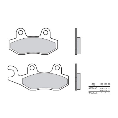 Plaquettes de frein BREMBO Scooter carbone céramique - 07076CC