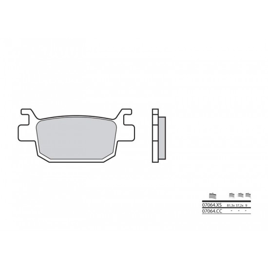 Plaquettes de frein BREMBO Scooter carbone céramique - 07064CC