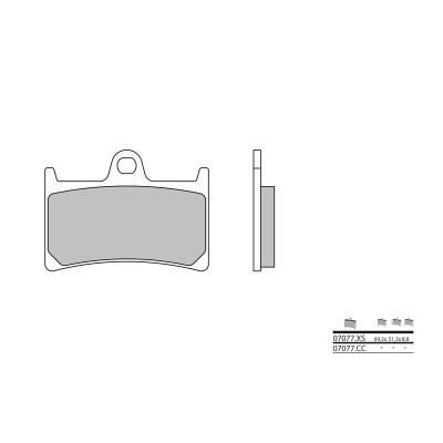 Plaquettes de frein BREMBO Scooter carbone céramique - 07077CC