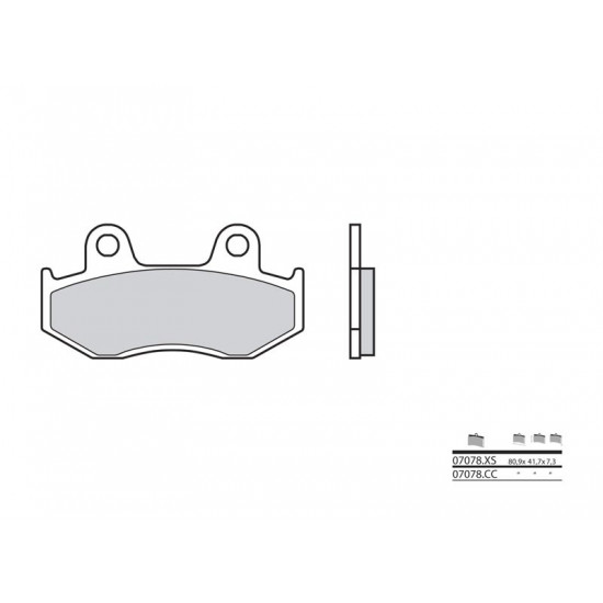 Plaquettes de frein BREMBO Scooter carbone céramique - 07078CC