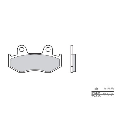 Plaquettes de frein BREMBO Scooter carbone céramique - 07078CC