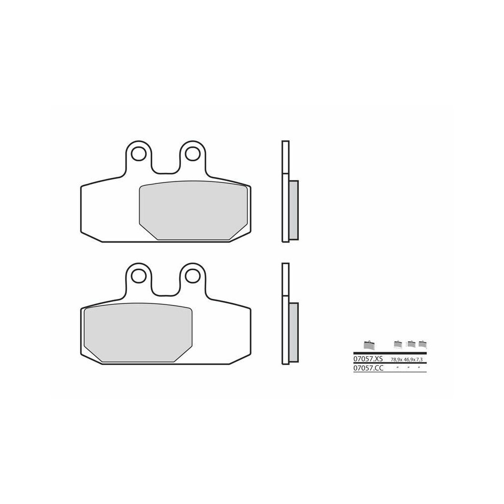 Plaquettes de frein BREMBO Scooter carbone céramique - 07057