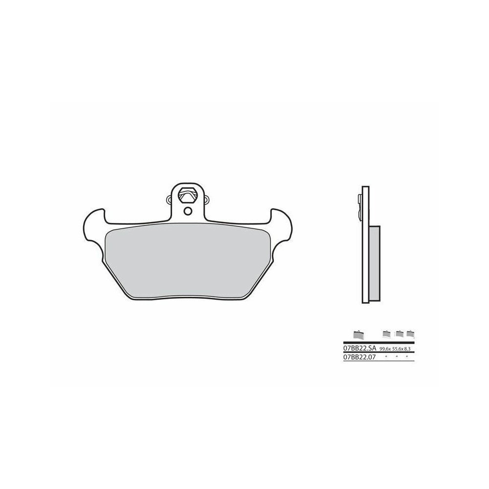 Plaquettes de frein BREMBO route carbone céramique - 07BB2207