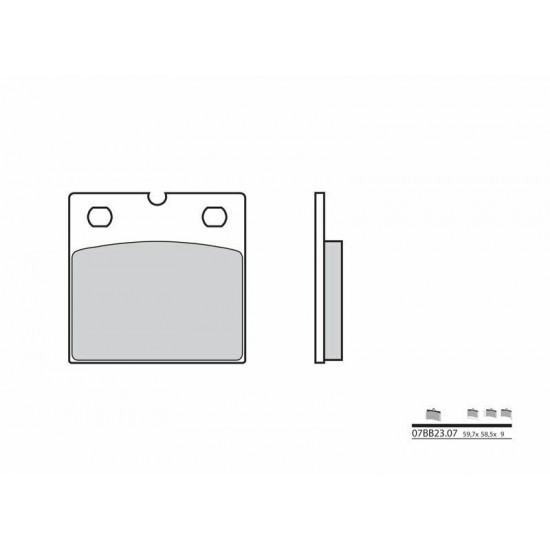 Plaquettes de frein BREMBO route carbone céramique - 07BB2307