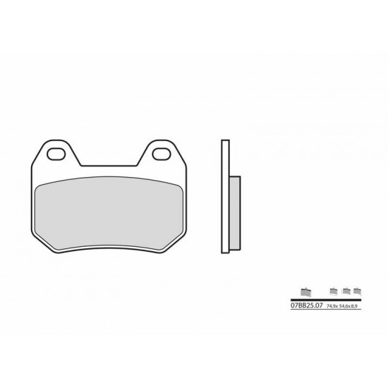 Plaquettes de frein BREMBO route carbone céramique - 07BB2507