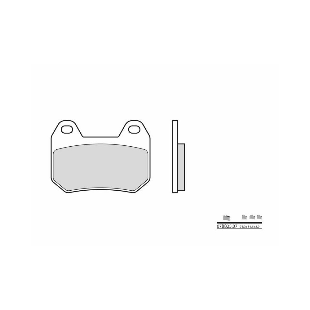 Plaquettes de frein BREMBO route carbone céramique - 07BB2507