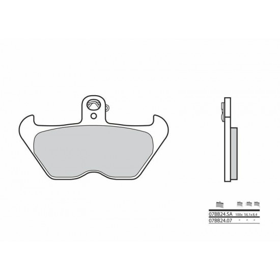 Plaquettes de frein BREMBO route métal fritté - 07BB24SA