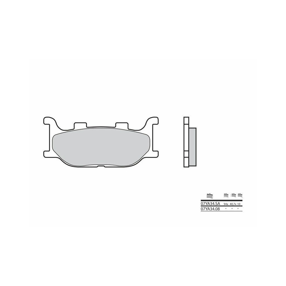 Plaquettes de frein BREMBO route carbone céramique - 07YA3408