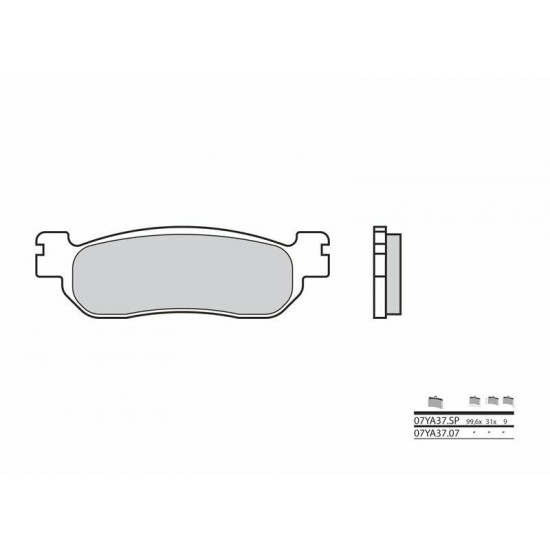 Plaquettes de frein BREMBO route carbone céramique - 07YA3707