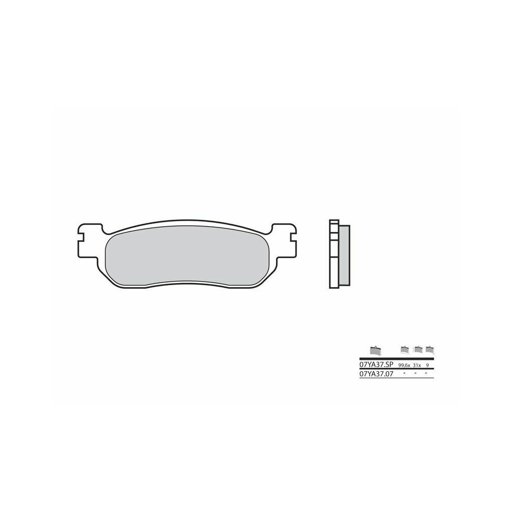 Plaquettes de frein BREMBO route carbone céramique - 07YA3707