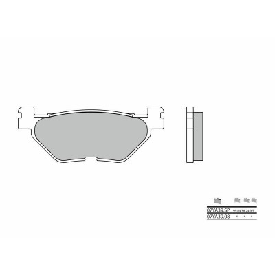 Plaquettes de frein BREMBO route métal fritté - 07YA39SP