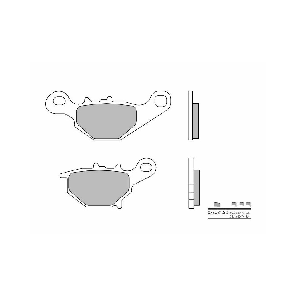 Plaquettes de frein BREMBO Off-Road métal fritté - 07SU31SD